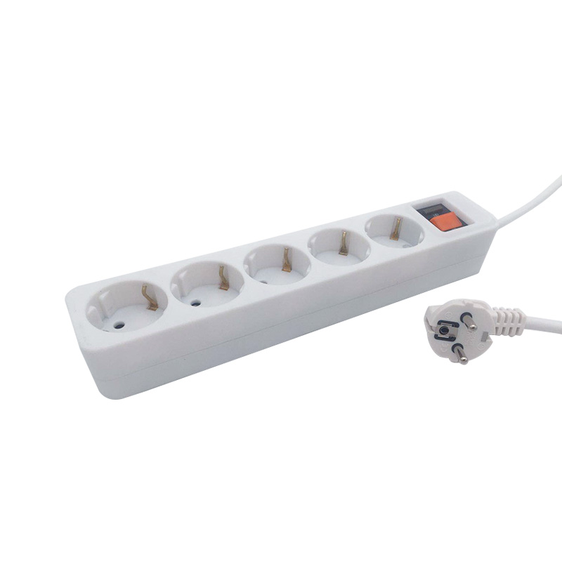 Vật liệu PP 1.0mm² 5 ổ cắm tiêu chuẩn EU Vật liệu PP 1.0mm² 5 ổ cắm tiêu chuẩn EU